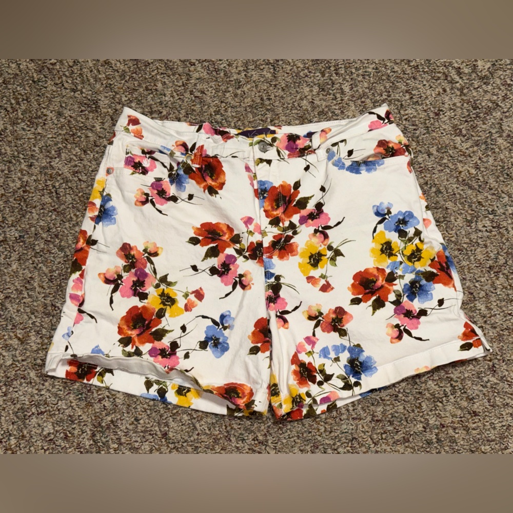 Women's plus size 16 Gloria‎ Vanderbilt Floral Women's Shorts flowers summer